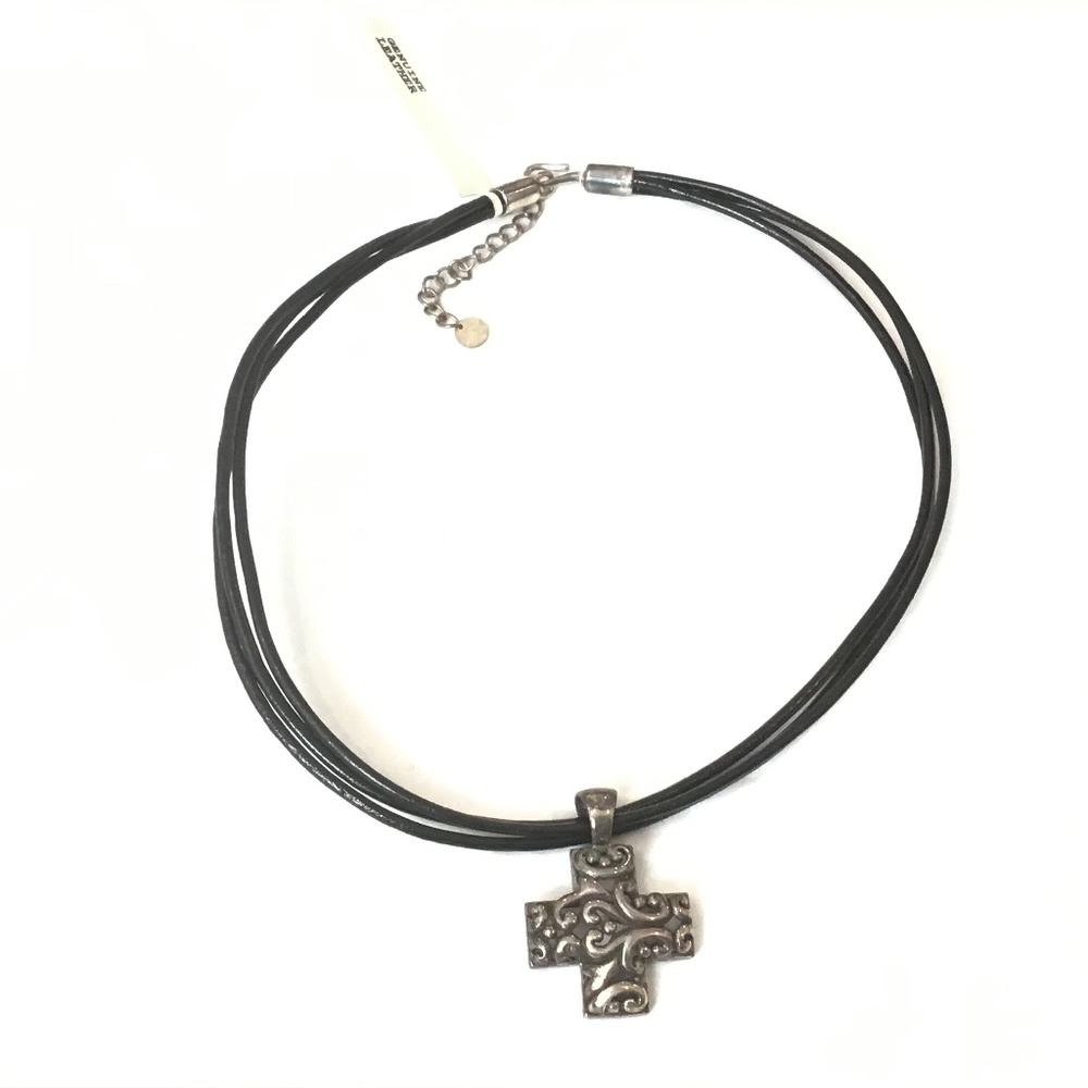 Sterling Silver Cross Scrollwork Cutouts Pendant … - image 1